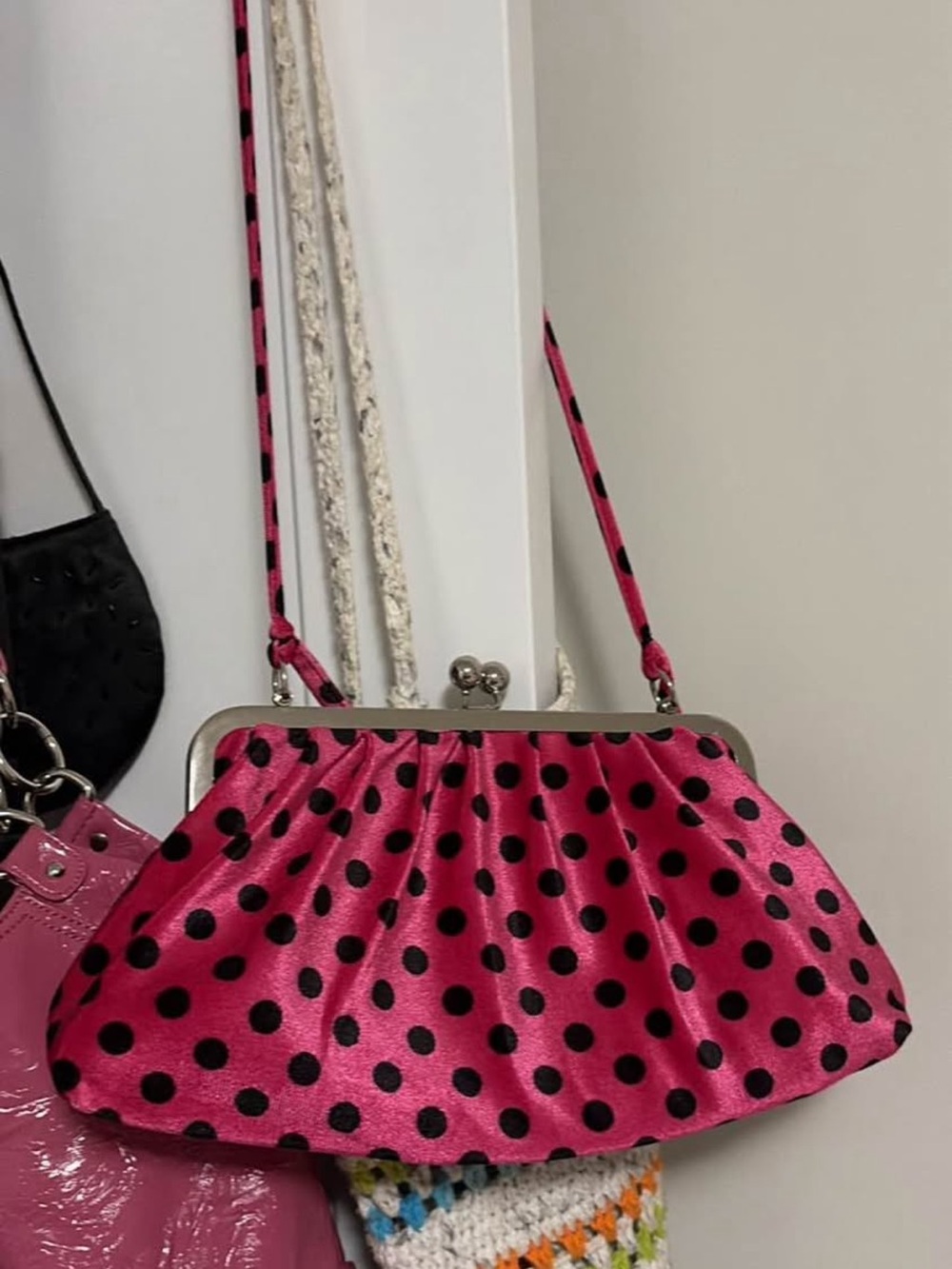 Blondita Pink Polka Dot Clutch